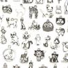 20pcs Vintage Metal Mixed Random Cat Charms Animal Pendants For Jewelry Making Diy Handmade Jewelry
