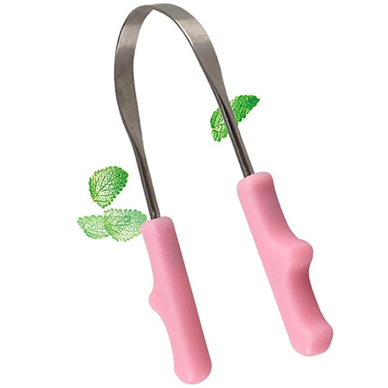 Stainless Steel Tongue Mouth Cleaner Scraper Stainless Steel For Bad Breath Cleaning Coated Tongue Oral Dental Hygiene Care Tool
