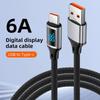 Nylon Braided Type C Cable 60W Fast Charging with Real Time Power Display Suitable for Various Phone Devices Use