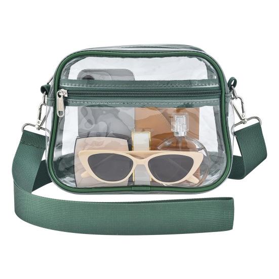 

Clear Crossbody Bag Small Crossbody Purse with Adjustable Removable Strap Unisex Shoulder Bag for Concerts Music Festivals Stadium Events
