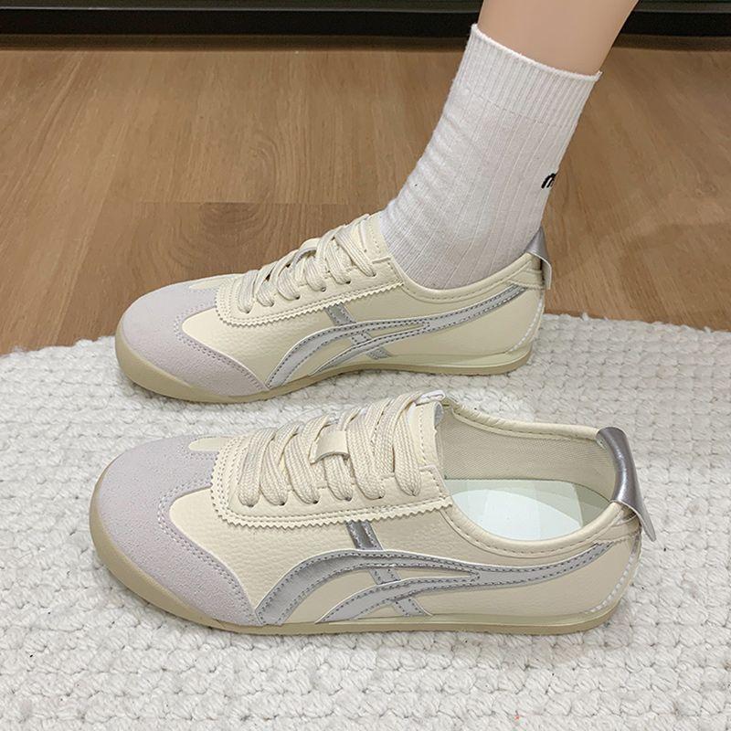 Retro color matching German training shoes women's autumn thin versatile flat-soled Forrest Gump shoes sports and leisure board shoes