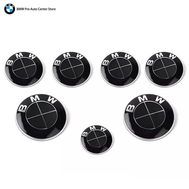 

For BMW 7Pcs/Set Blue White Black White 82mm Front Hood 74mm Rear Emblem 68mm 56mm Wheel Hub Covers 45mm Steering Wheel Sticker 82 82 56x4 45