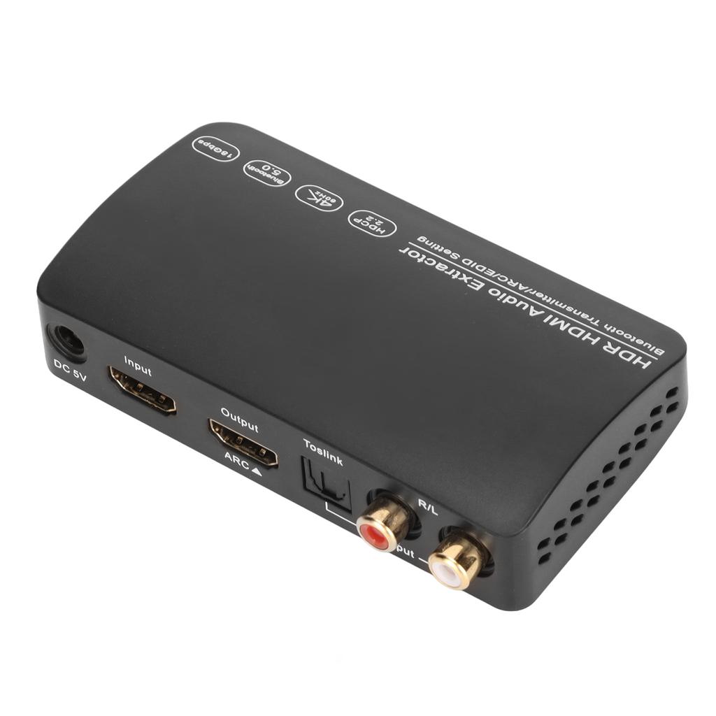 Audio Extractor 4K 60Hz HDR Synchronous ARC Audio Splitter with 5.0 Bluetooth Transmitter for Computer