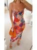 Summer Floral Off-the-Shoulder Spaghetti Strap Dress for Women 88197