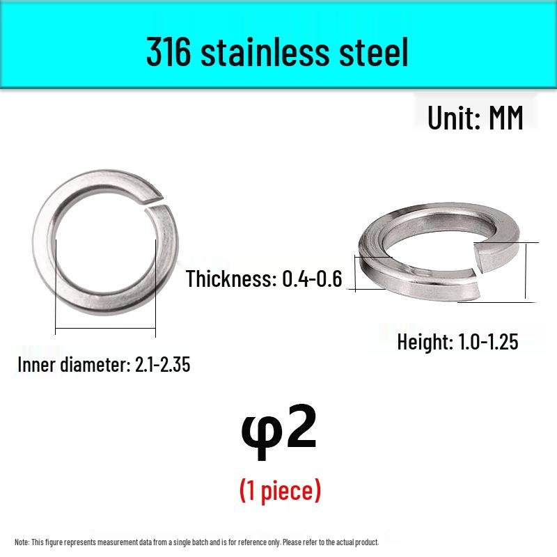 304/316 Stainless Steel Spring Lock Washers - Standard Type