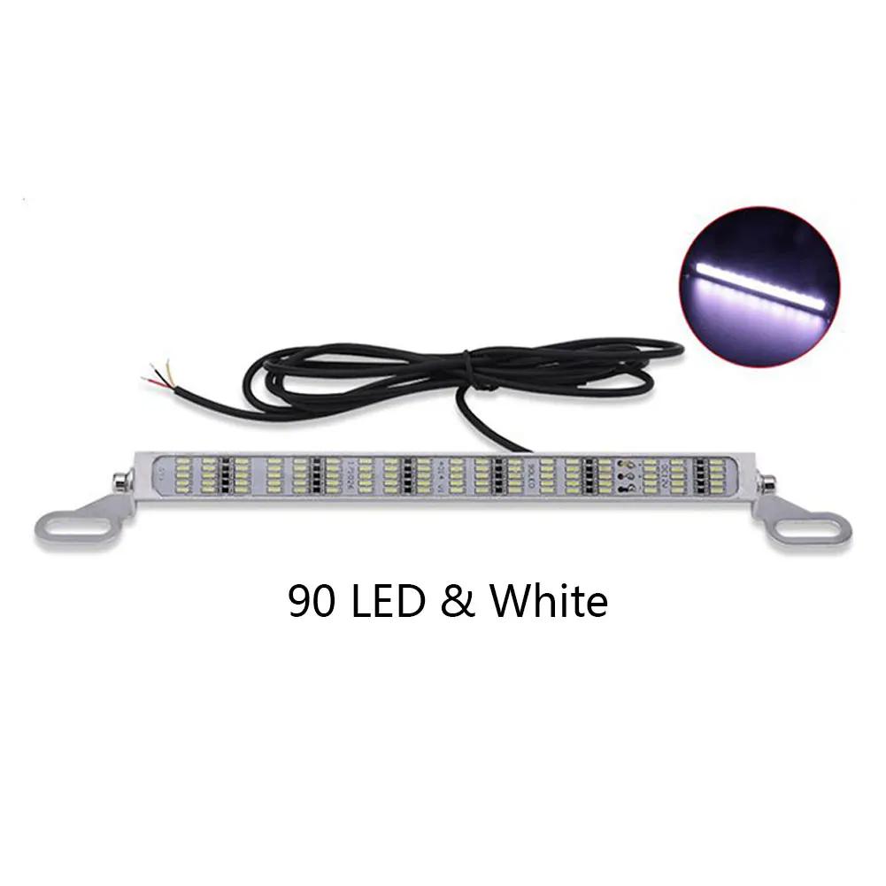 Car Reversing Light Car License Plate Lamp 45/90 SMD LED Bulbs Brake External License Plate  Waterproof Lamps Bar Red+White