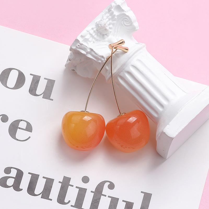 Japanese Korean Cute Cherry Fruit Earrings Studs & Dangles