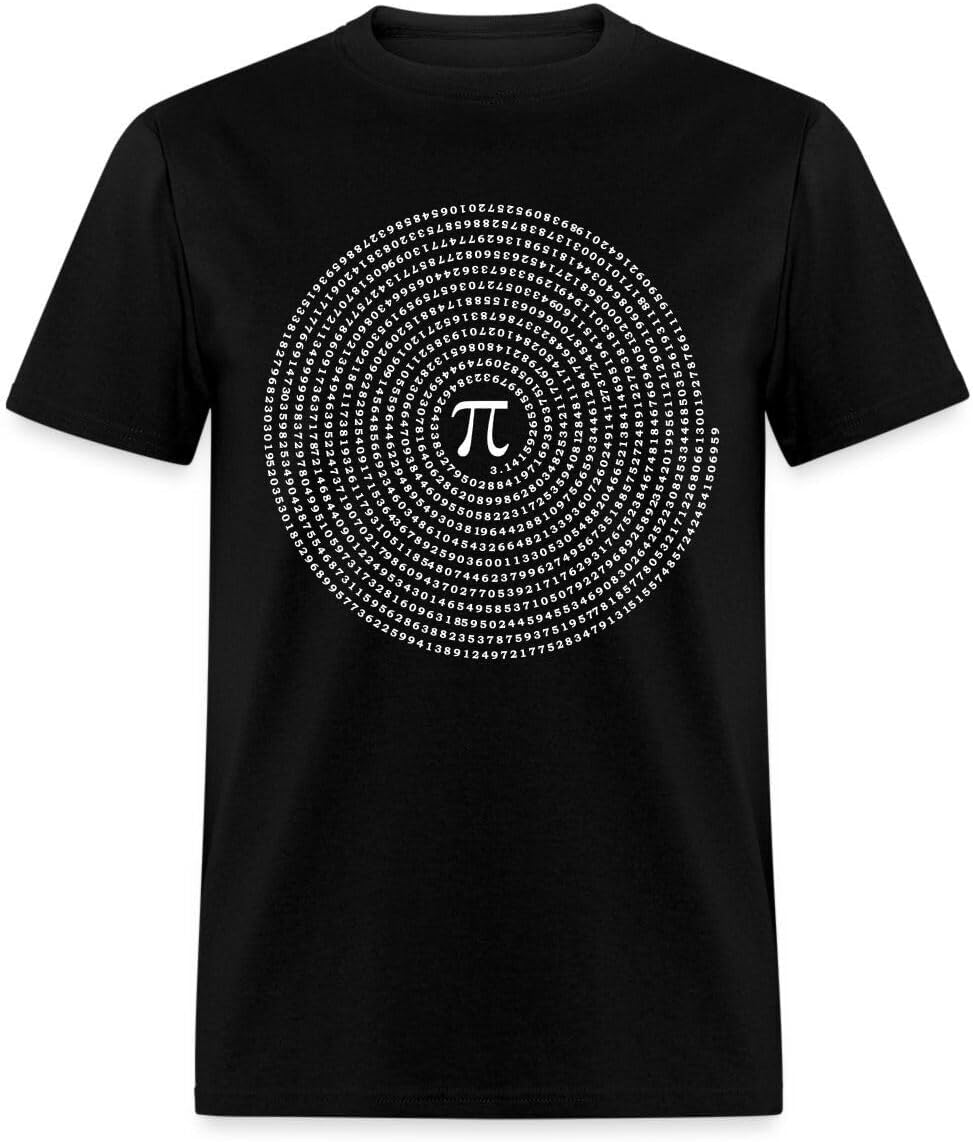 Pi Day T Shirt - Pi Spiral Men s Men T Shirt XXL чёрный