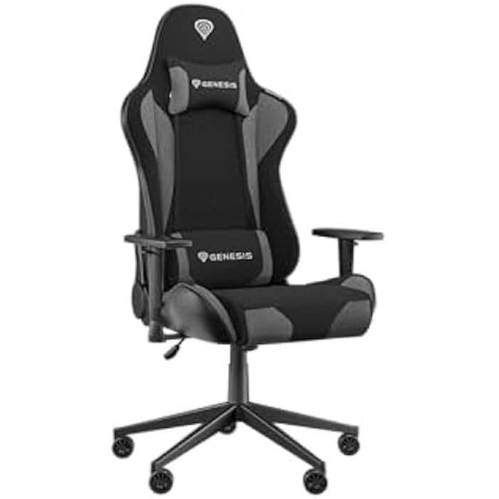 Chaise Gaming - GENESIS - Nitro 440 G2 - Noir-Gris - Réglable en hauteur - Accoudoirs inclus