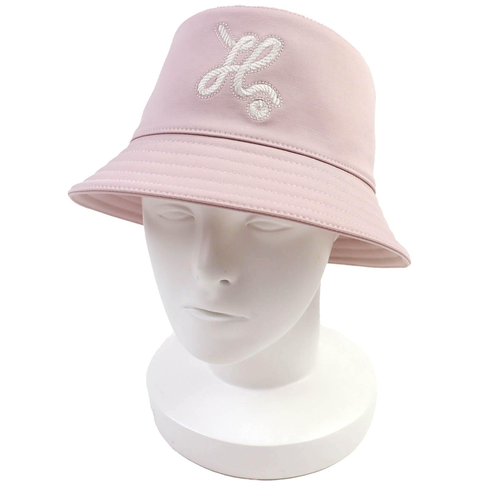 

Pristine HERMES hat Harper Nautic H logo bucket hat pink cotton Women 58 Used