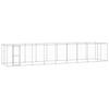 Vidaxl Outdoor Dog Pen, Galvanized Steel, 21.78 M²