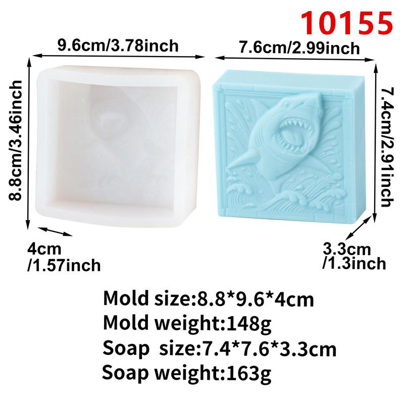 Sea Animal Shark Sea Turtles Seahorse Silicone Mold DIY Marine Round Square Handmade Soap Makes Resin Plaster Mould