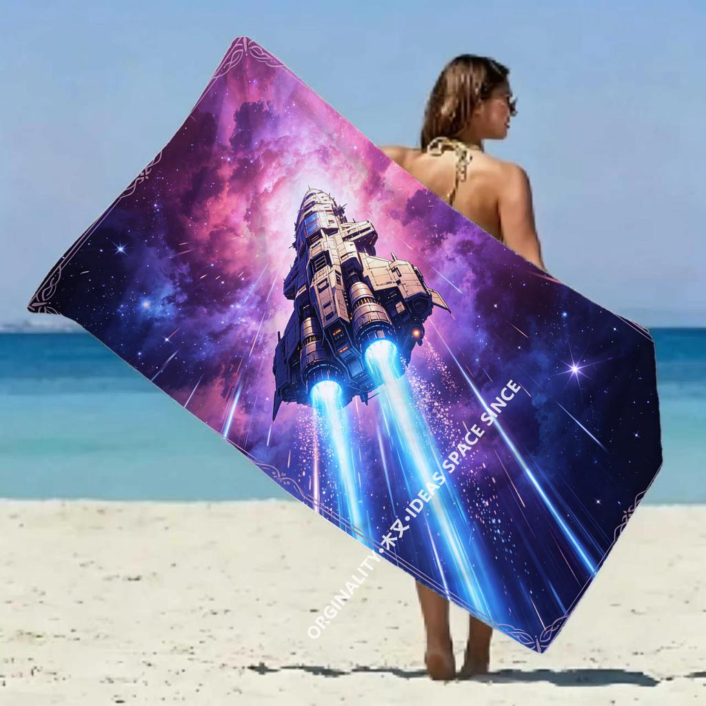 Weltraumkämpfer Galaxie Strandtuch Gemustert Sonnenschutz Und Winddicht Geeignet Für Schwimmbad Camping Reise Decke
