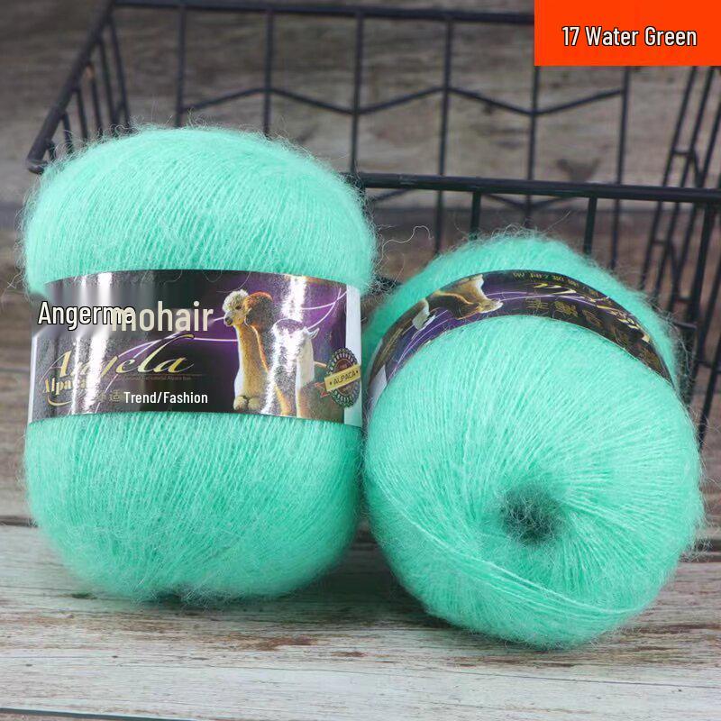 Silk Angora Mohair Fine Wool Yarn - 42g for Crochet Shawls, Scarves, Neck Warmers, and Sweaters.