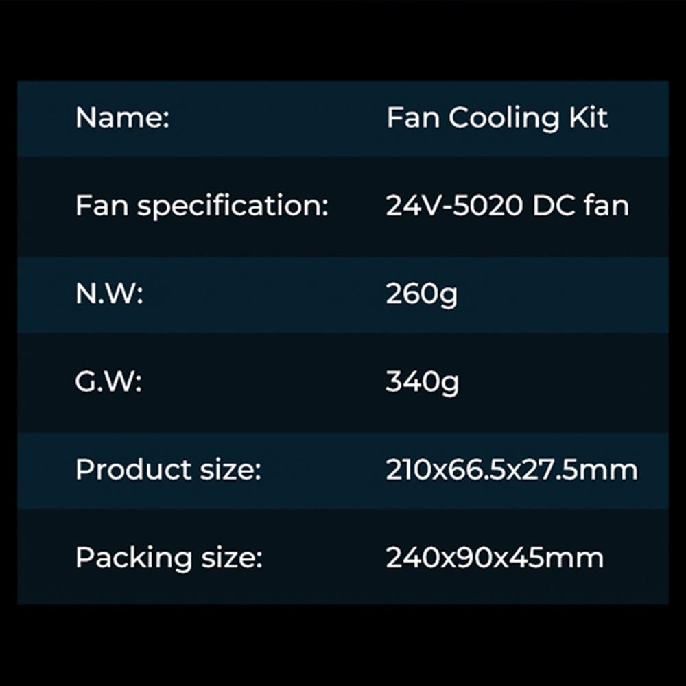 Creality Sada chlazení ventilátorem Rychlý odvod tepla pro vysokorychlostní tisk pro Ender3Ender3