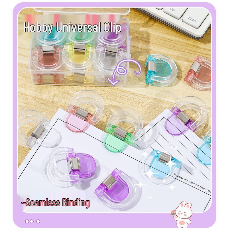 Colorful Transparent D-Type Universal Mini Clip for Documents and Photos