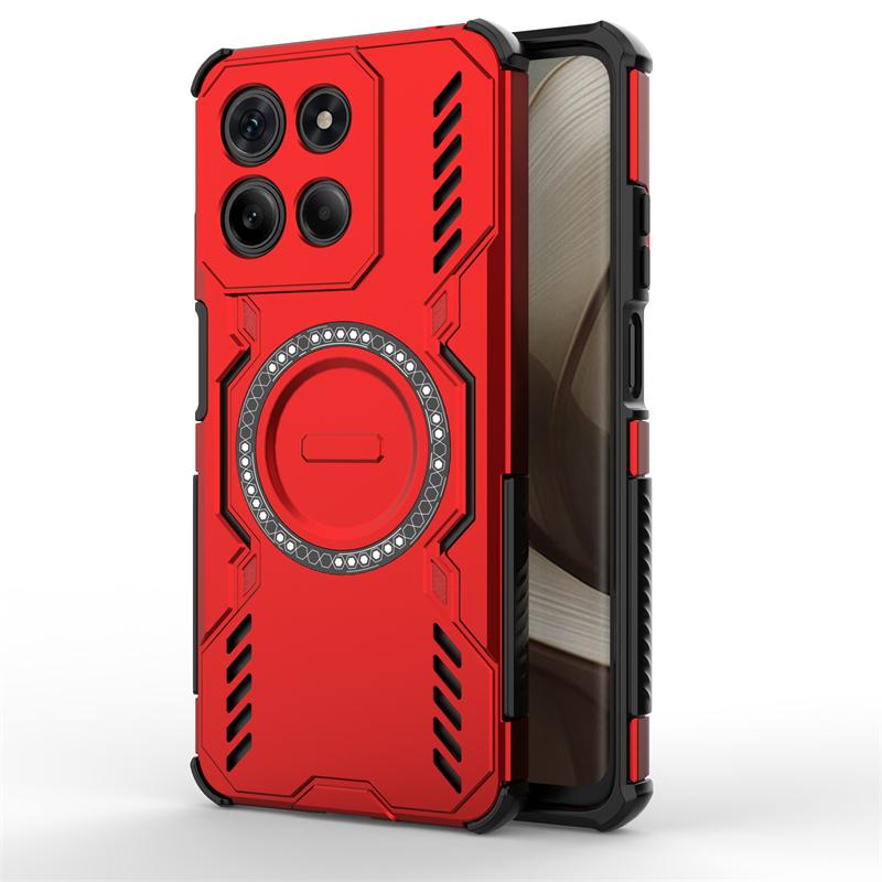 

For Motorola Moto G15 Case For Moto G15 Anti-knock Magnetic Adsorption Wireless Charge Back Cover For Moto G15 Case 6.72 inch Motorola Moto G15 красный