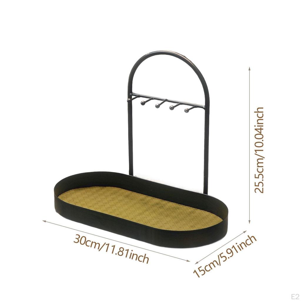 Bathroom Counter Organizer Vanity Tray Cosmetic Storage Rack for Dressing Table Washroom