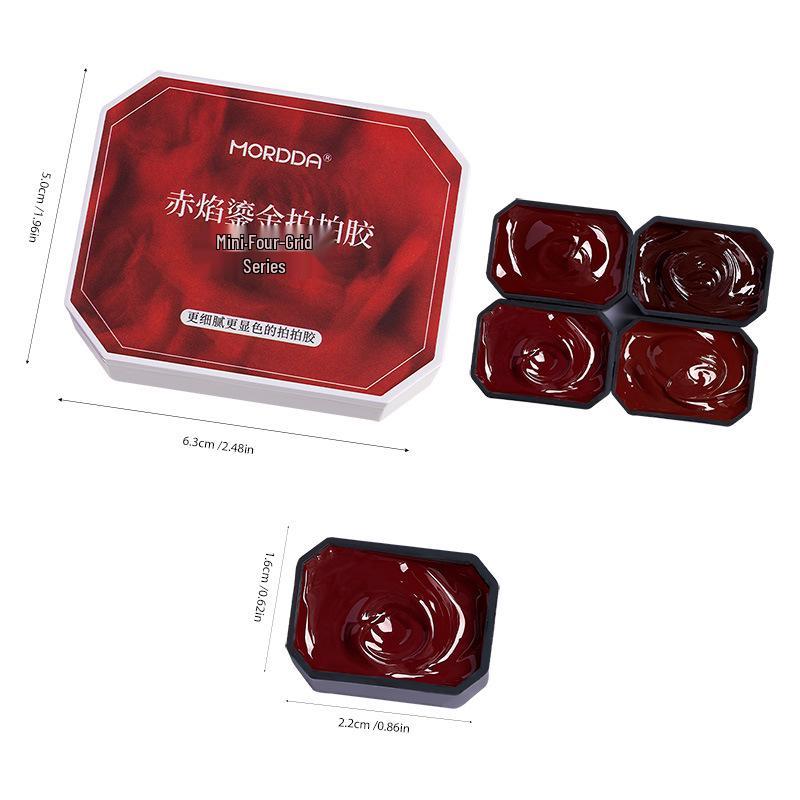 Fiery Gold Quad-Grid Gel Polish: Mini Series for Painting & Gradient Nail Art—Salon Exclusive