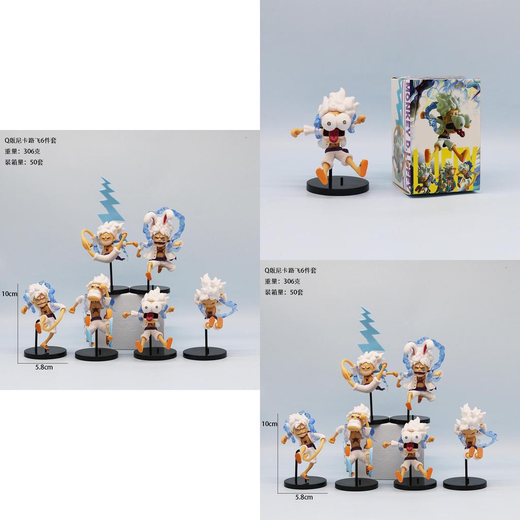 Funny Pirate King Monkey D. Luffy Q Version Action Figure Set 6 Different Forms