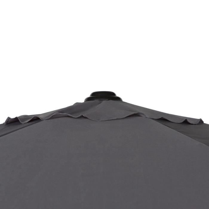 Rechteckiger Aktive Garten Sonnenschirm - Grau - Aluminiumstange - 200x300cm