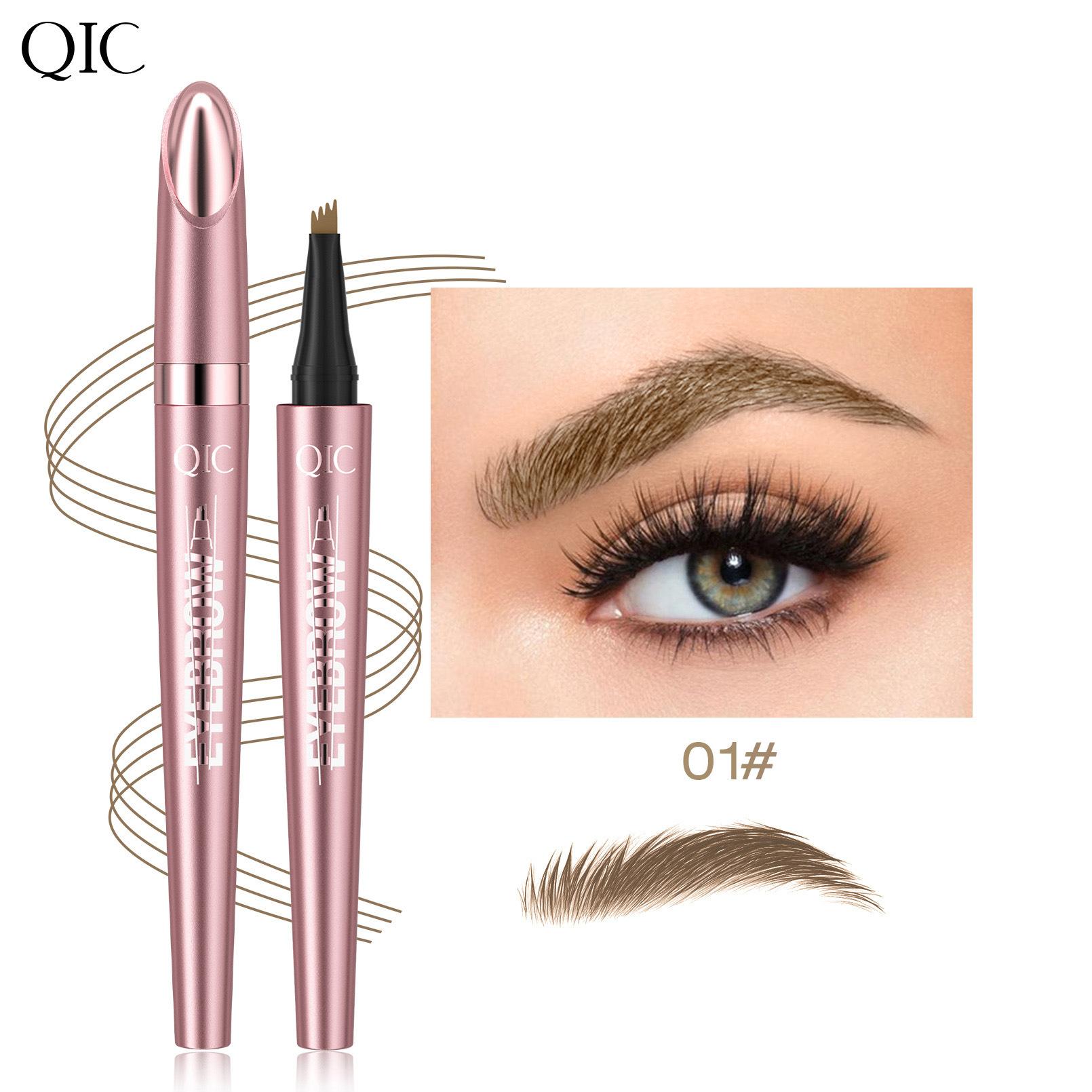 Makeup Rose Gold Four-Claw Eyebrow Pencil, Wild Eyebrow Waterproof, Smooth And Non-Smudging Four-Pronged Liquid Eyebrow Pencil