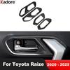 For Toyota Raize 2024 2025 Carbon Fiber Car Ide Inner Door Handle Bowl Cover Trim Interior Accessories
