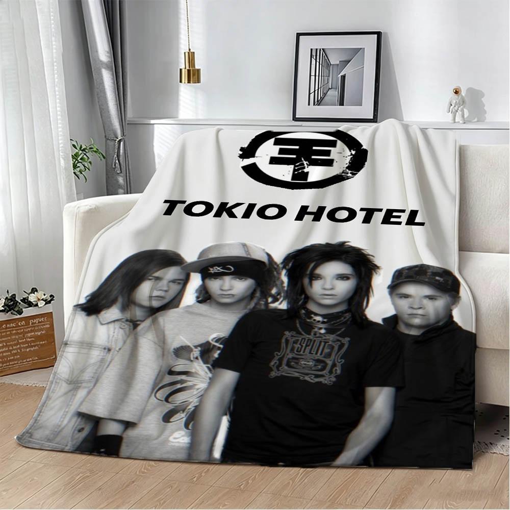 3D T-Tokio oF Band H-Hotel Music Singer Flannel Blanket Soft Throw Blanket Art For Home Decor Bedroom Bed Sofa Picnic Fans Gifts