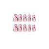 24Pcs/Set Quick Nails Pink Love Graffiti False Nials Sticker Wearable Waterproof Manicure Finished Nails
