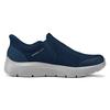 Skechers Zapatos sin cordones Suela gruesa Elástico suave Cómodos Zapatos para caminar Amortiguadores Resistentes al desgaste Bajos Casual Zapatillas para hombre 216333-NVY