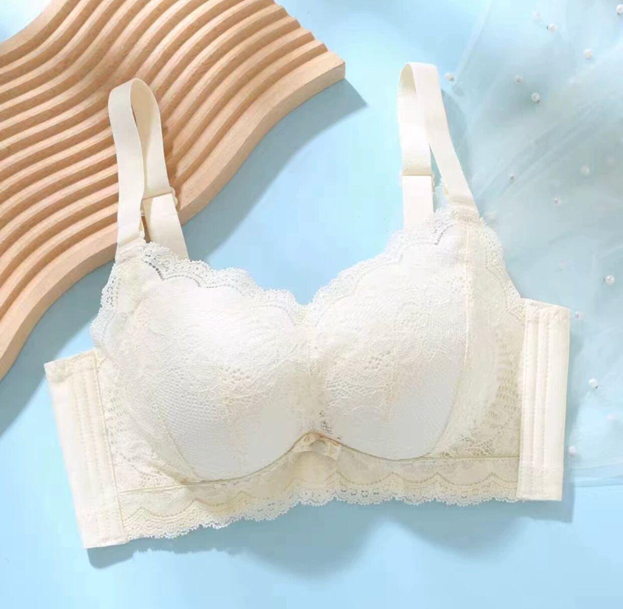 

Женский немагнитный кружевной бюстгальтер, маленький размер, с суперподкладкой, толщина 6 см, без косточек 38/85A слоновая кость