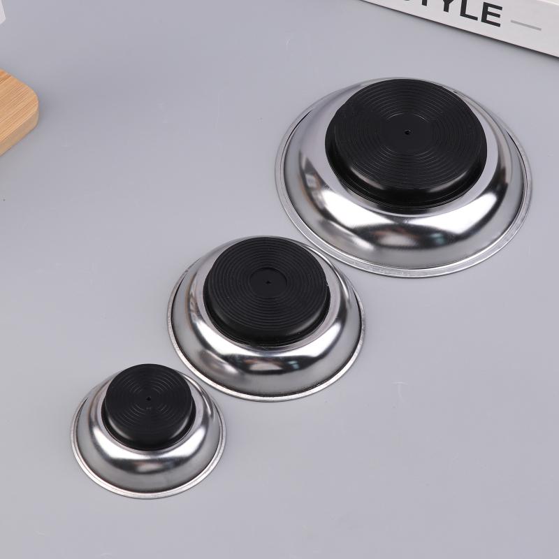 Circular Magnetic Parts Bowl 3"/4"/6" Magnetic Tray Screw Storage Tray Stainless Steel Tools Tray For Auto Suction Pad Tools