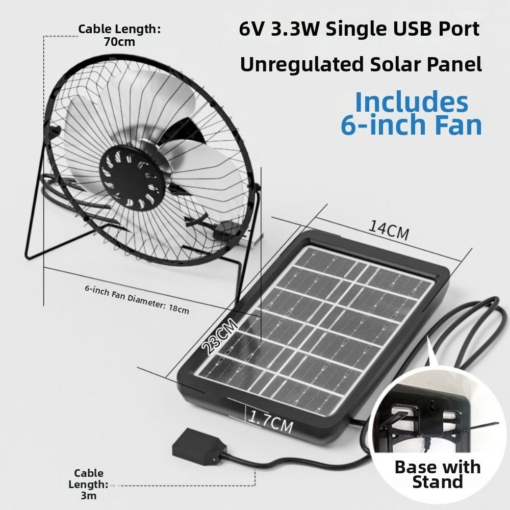Low Noise Portable Fan Battery Operated Exhaust Fan Air Extractor Solar Fan  Office