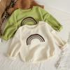 Autumn New Children's Waffle Long Sleeve Round Neck Pullover Sweater