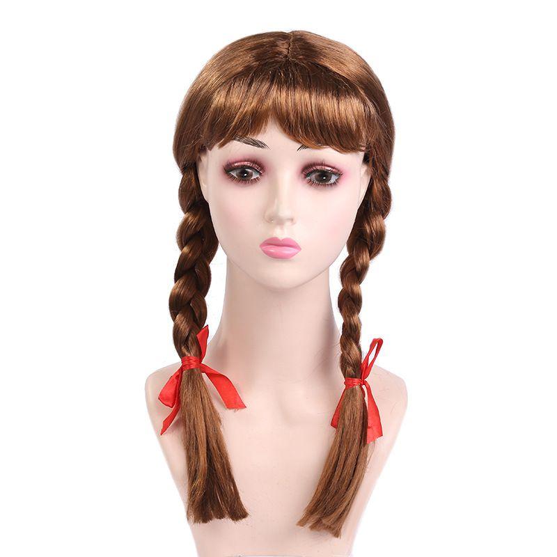 Adult Annabell Wig With Ponytails For Cosplay Costume Accessory