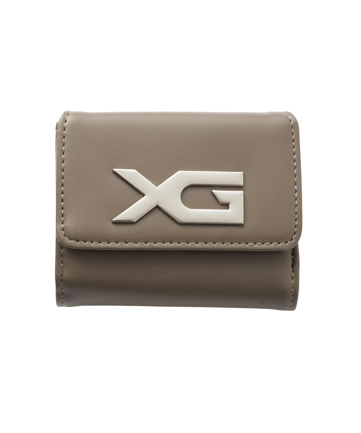 Мини-кошелек из искусственной кожи с пряжкой-эмблемой XG 105254054006 БУРЫЙ ОДИН РАЗМЕР [X-girl]