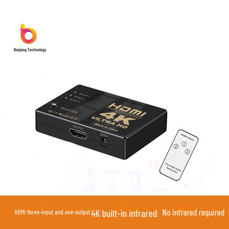 

Коммутатор HDMI: Разветвитель-конвертер высокой четкости 3 входа 1 выход HDMI three-input and one-output 4K*2K