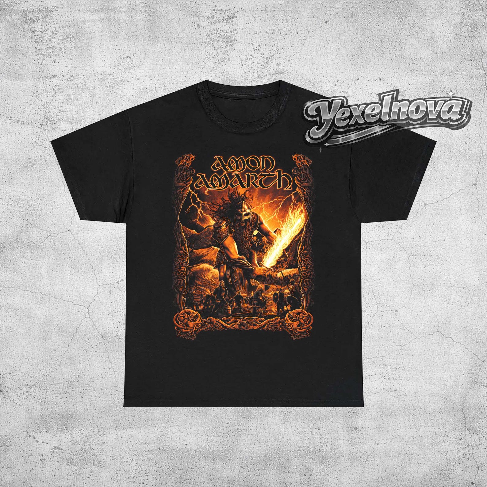 Amon Amarth Surtur Rising Album T-Shirt – Viking Metal Band Merch 4XL