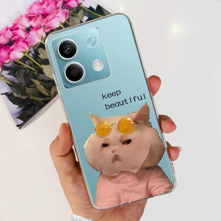For Xiaomi Redmi Note 13 2024 Case Fashion Flower Soft Phone Case For Xiaomi Redmi Note 13 5G Soft Fundas Bumper Note13 4G Coque