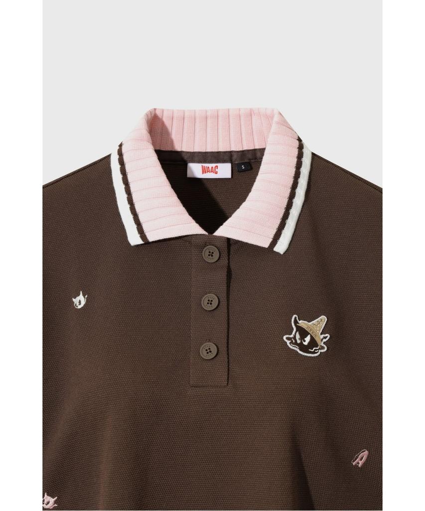 WAAC Women Knit Collar Loose-Fit Polo Wwtcm26500Brd
