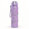 1PC Vintage Music Sheet Note Print 750ml Color Plastic Sports Water Bottle Leakproof Flip Straw Lid Suitable for Sports Office Home Use