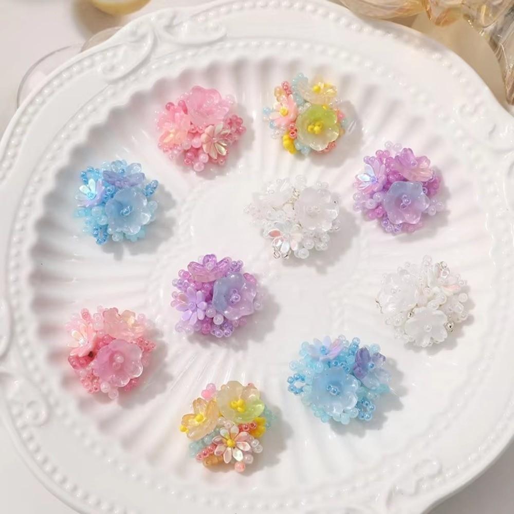 Non Slip Sturdy Flower Patches 3D Design Shoe Flower Decoration Beaded Applique Jewellery Making
