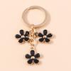 Fashion Colorful Flower Keychain for Car Key Women Men Handbag Pendant Key Rings Accessories DIY Jewelry Gifts