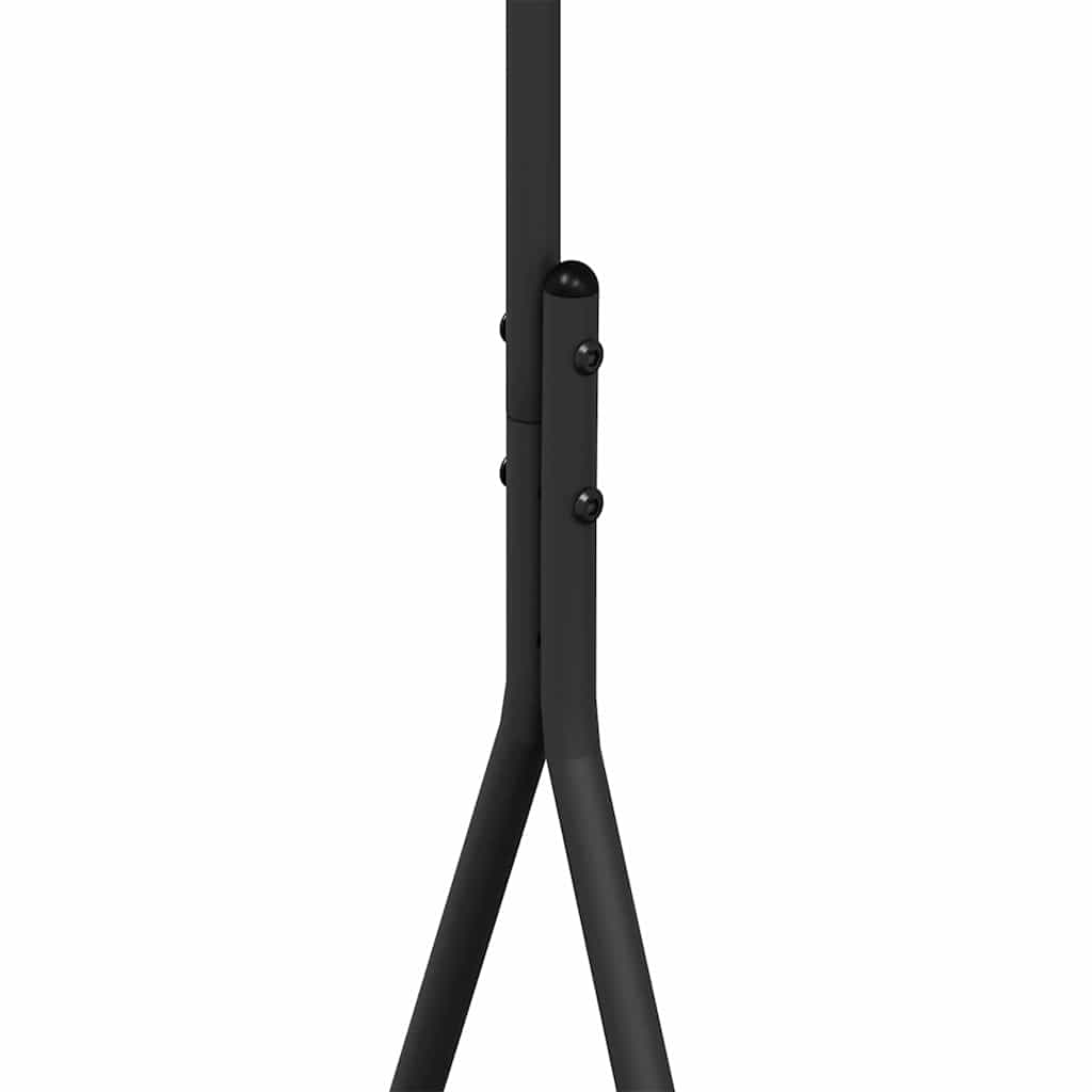Black Clothes Stand with Storage 100 x 56 x 154 cm Steel