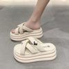 fashion Women's Outing Flip-flops 2024 New Summer Style Fashionable Thick-soled Height-increasing Muffin Open-toe Sandals Slippers Women