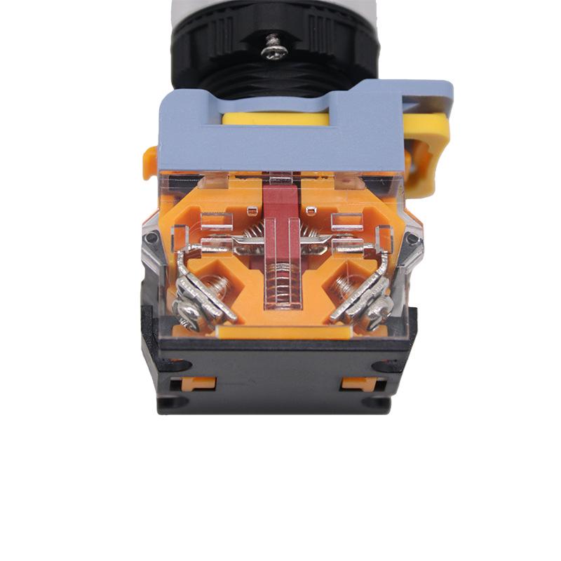 Two-Position Key Rotary Switch, Model LA155B-11Y/2, On/Off, Thickened Copper Parts, Silver Contacts, 22mm Hole.