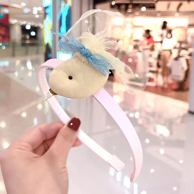 2024 Korean Green Headband & Hairpin for Girls - Trendy Douyin Style High-Value Headdress for Kids