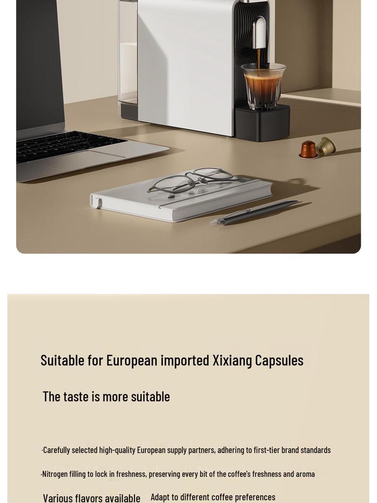 Fully Automatic Capsule Coffee Machine - One-Button Espresso Maker for Home, Hotel, or Office Use