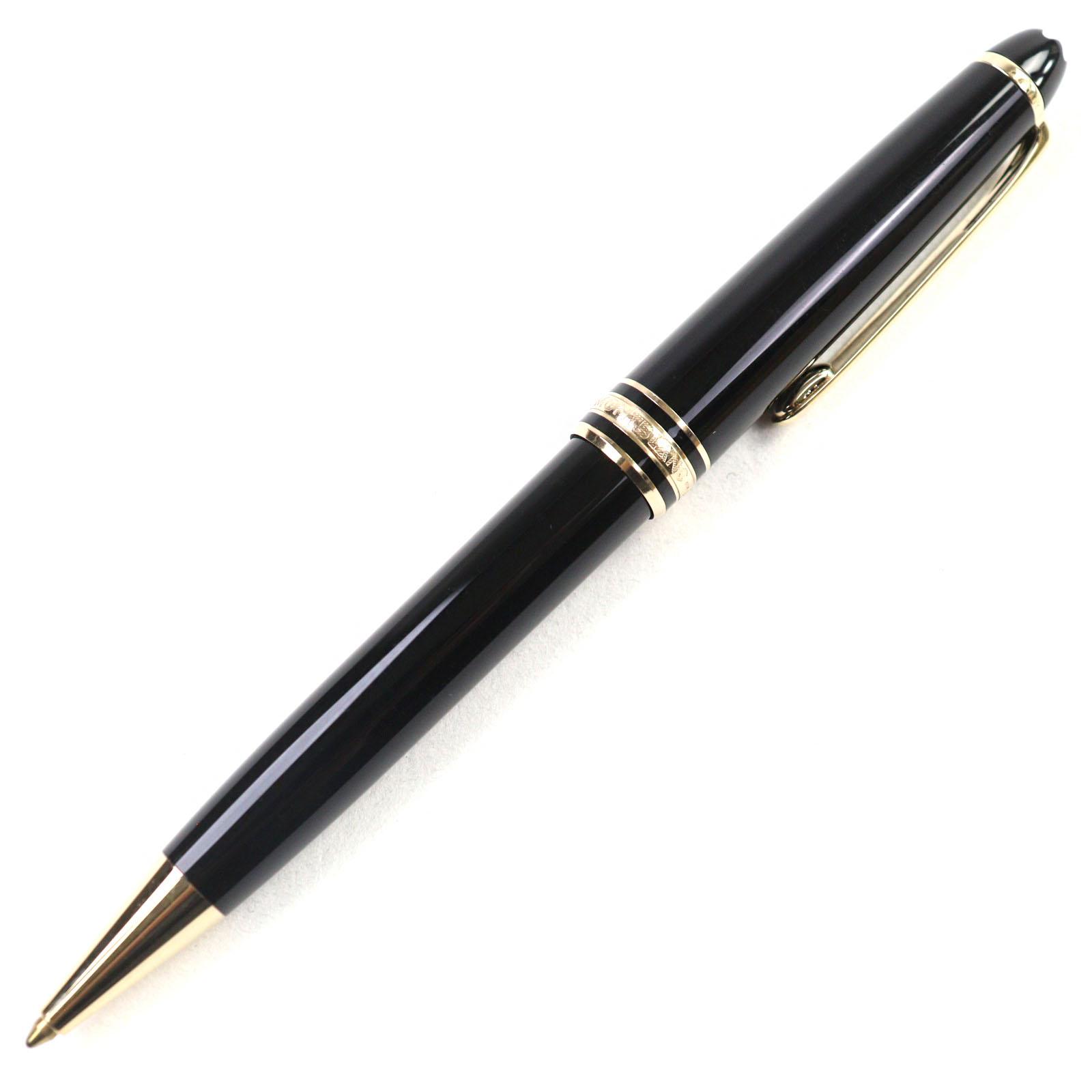 

Great MONTBLANC Ballpoint pen Meisterstck Classic Logo engraved White Star Twist Used