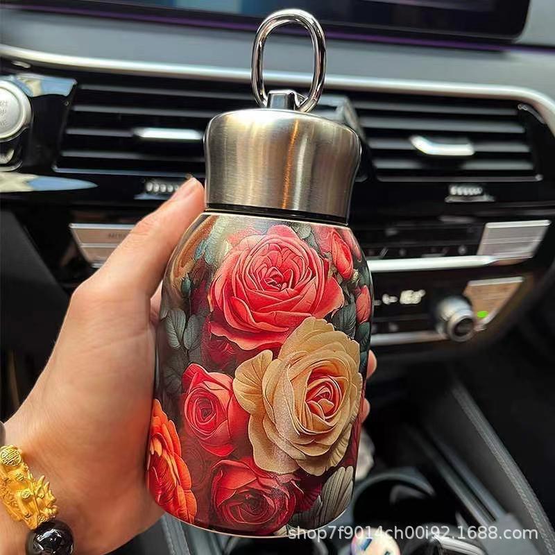 304 Stainless Steel Small Fat Ding Thermos Cup Color Mini Cute Male and Female Students Water Cup Small Capacity Thermos Cup